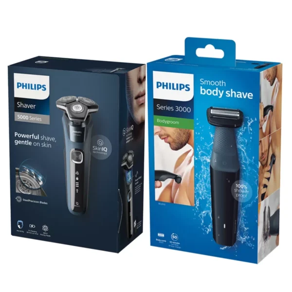 Philips Shaver Series 5000 Shaver & Body groom Bundle Pack