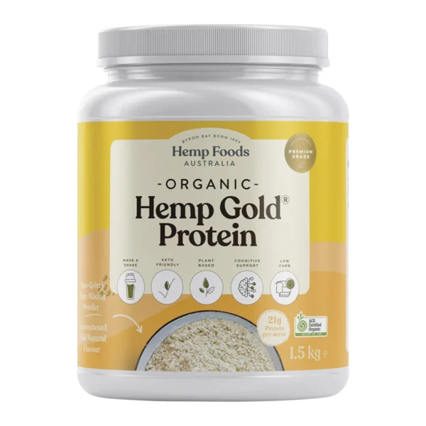 Hemp Foods Australia Organic Hemp Gold Protein Powder 1.5kg